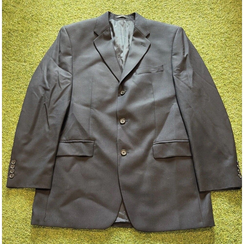 Calvin Klein Men’s Navy 40L Wool Cashmere 3-Button Blazer Sport Coat